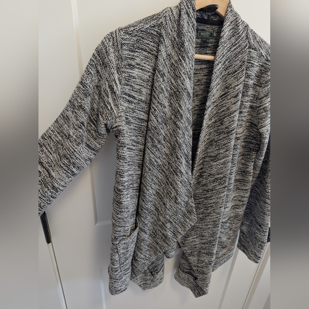 2/$20 Roots Marled Open-Front Cardigan - Picture 3 of 8